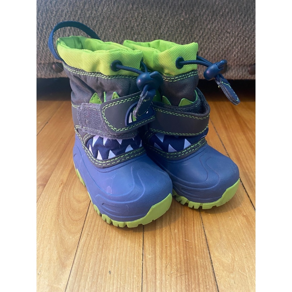 Toddler Thermolite for Target Shark Grey/Blue/Lime Green Boots Size 4. F9